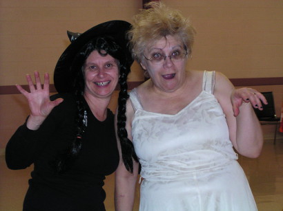 Photo: Susan and Carol at Halloween